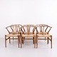 Osted Antik & Design præsenterer: Hans J. Wegner CH24 Spisebordsstole i Egetræ med Kurveflet fra Carl Hansen & ...