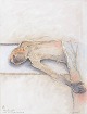 L'Art præsenterer: Nis Schmidt, "Graven", mixed media på papir, listet dansk billedkunstner.