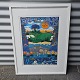 Kinnerup Antik & Porcelæn præsenterer: Esben Hanefelt Litografi 73x52,5 cm