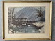 Ole Buus Larsen præsenterer: Gouache - Vinterparti fra Grundlsee, Østrig 1951.
