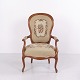 Fransk Louis XV Stil Armstol med Blomsterbroderet ...