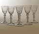 Aabenraa Antikvitetshandel præsenterer: Sæt på seks Desert Chrystal Nøstetangen glas prydet med ejermonogram ...