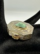 Sølv Pilleæske med cabochon sten