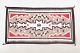 Nordamerikansk Navajo tæppe med geometriske motiver, ca. 1940’erne.