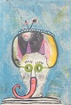 Wojciech Kwaśniewski, “Devil”, farvelitografi, ...