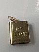 Antik Huset præsenterer: 14 karat guld. Bog med indgraveret My Love.Charms / Vedhæng.Højde 1,6 cm.