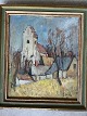Ole Buus Larsen præsenterer: Maleri af John Börén - Eskilstorp Kirke i Skåne 1940.