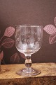 Gammelt fransk souvenir vin glas med graveret skrift og ...