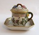 Lundin Antique præsenterer: Royal Copenhagen. Flora Danica. Dessertkop med underskål. Model # 3514 + 3515. (1 ...
