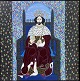 Dansk Kunstgalleri præsenterer: Motiv fra Saxos Danmarks krønike, oliemaleri på plade. monteret i kraftig ...