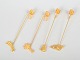 Andreas Mikkelsen for Georg Jensen, sæt af fire Golden Christmas-lysholdere.