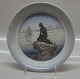 Royal Copenhagen decorated tray 3643 RC Bowl - The Little Mermaid at Langelinie 
3 x 24 cm
