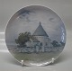 Bing & Grøndahl dekorative platter B&G 4810-357-20 Rundkirke  Bornholm 20 cm 
Signed MH SOLGT
