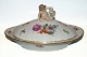 Saxon Flower (Saksisk), Large dish with lid Putti seated on the lid