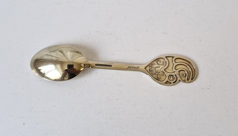 A.Michelsen Christmas spoon in gold-plated sterling silver with enamel 1968