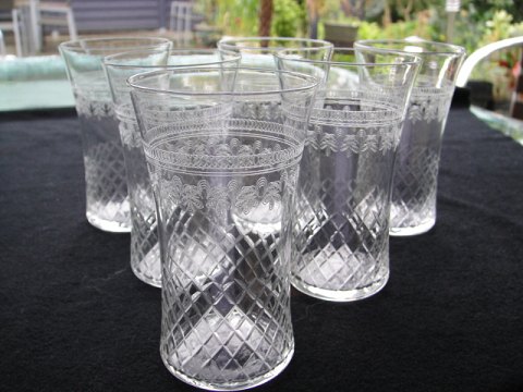 www.Antikvitet.net - 3 krystal * Rom glas