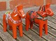 Red Dala horses from Sweden H 10cms