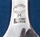 Ornamental Georg Jensen Danish silver flatware, sugar spoon 13.5cms