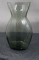 Ovale Hyacintglas, Zwiebelglas, Løgglas i røgfarvet glas 14,5cm