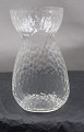 Oval Hyacinth glasses in clear glass with net pattern 14.5cm