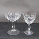 Vienna Antique or Wien Antik glassware with knob on cutted stem, by Lyngby Glass-Works, Denmark. Red wine glasses 13cm