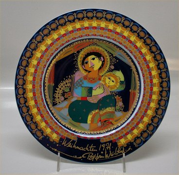 Klosterkælderen - 1971 Bjorn Wiinblad Christmas Plate by Rosenthal