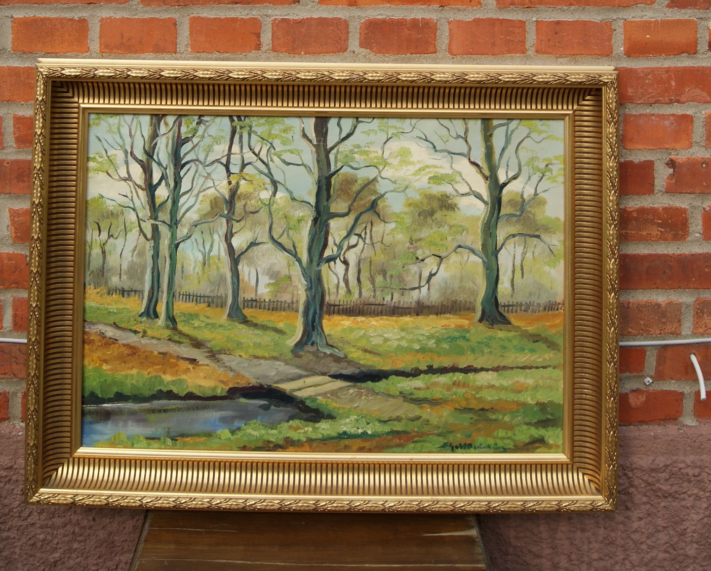 antikvitet net maleri af ukendt kunstner skovparti antikvitet net maleri af ukendt kunstner skovparti