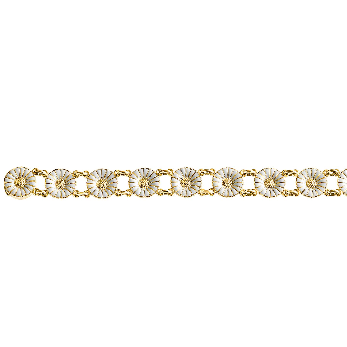 spiselige Pilgrim Rang www.Antikvitet.net - Georg Jensen Marguerit / Daisy Armbånd i Forgyldt  sterling Sølv og hvid emalje.