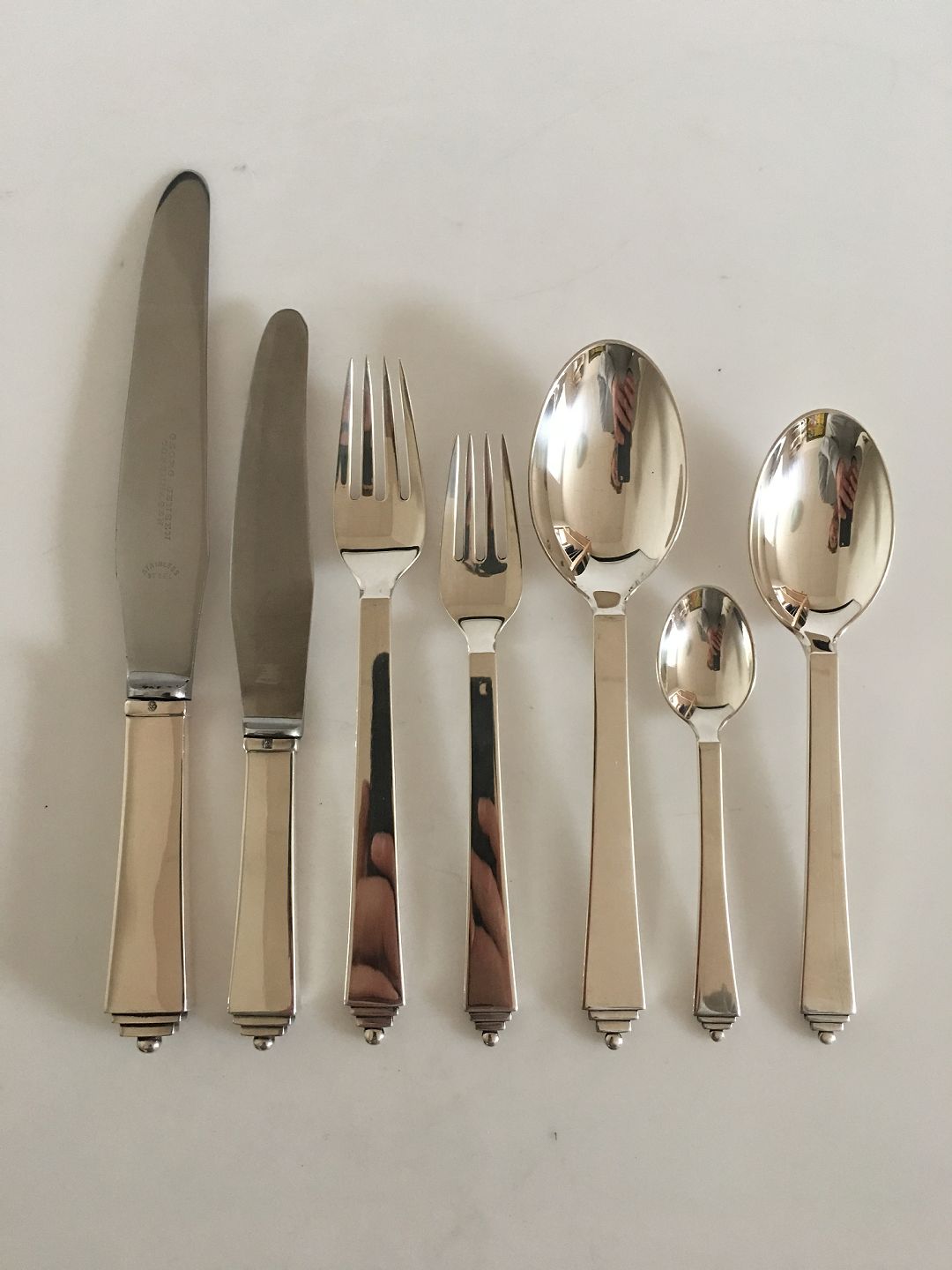 Georg jensen pyramid sterling silver flatware store