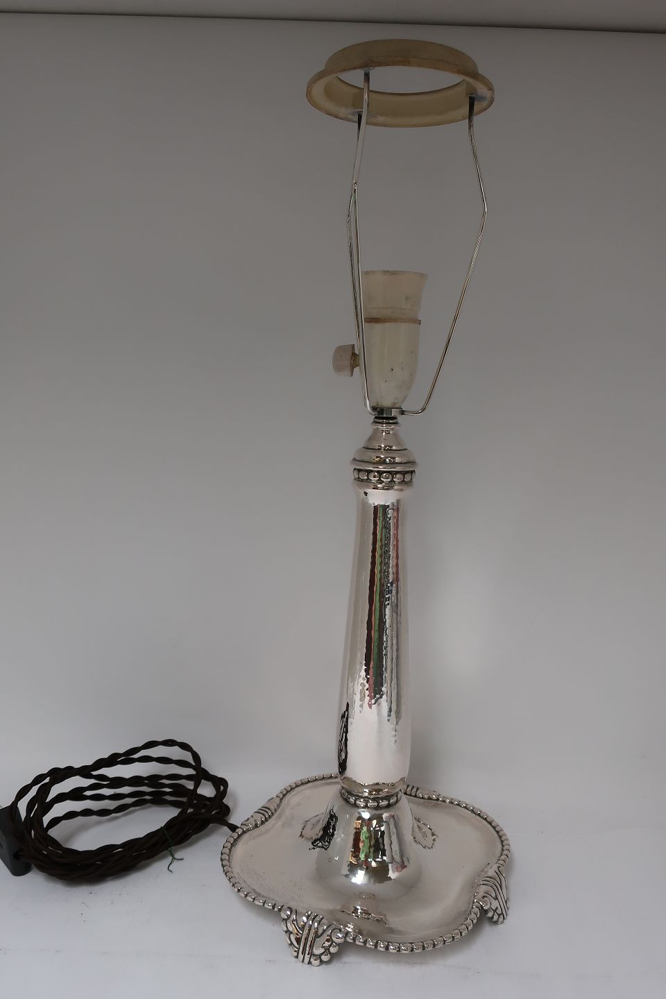 Lastig horizon Integratie Lundin Antique - Silberne Lampe * Silber (830) * Dänische Arbeit * gehämmert