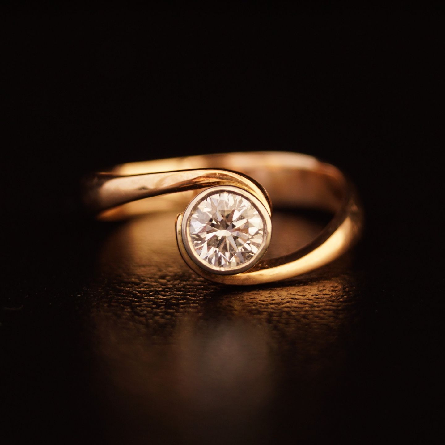 Banke Regelmæssigt Ekspedient www.Antikvitet.net - Diamant ring af 14 karat guld, 0.45 ct. År ca. 1920