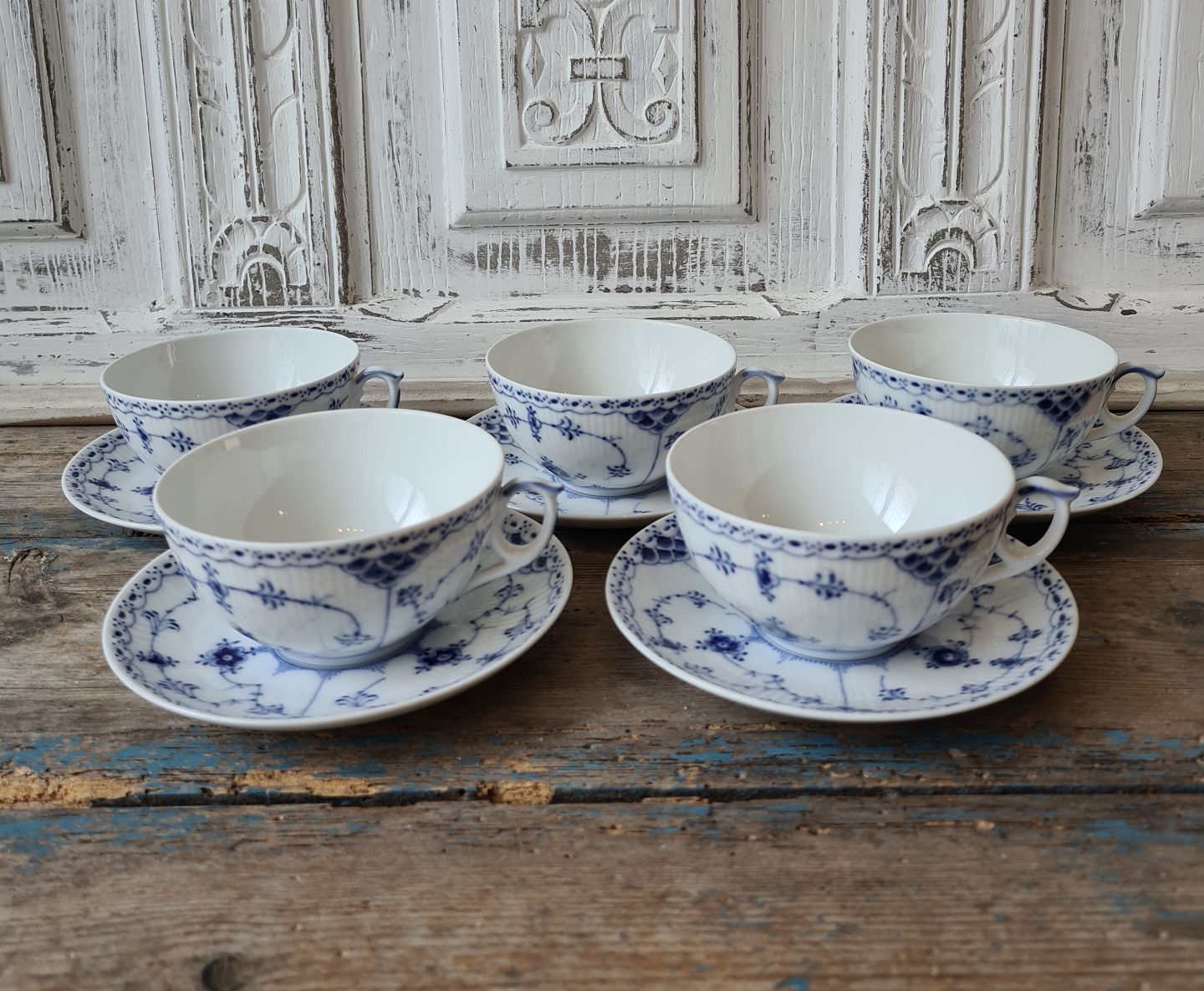 KAD ringen - Royal Copenhagen Blue Fluted half-lace large teacup no. 656 -  Royal Copenhagen Blue Fluted half-lace large teacup no. 656