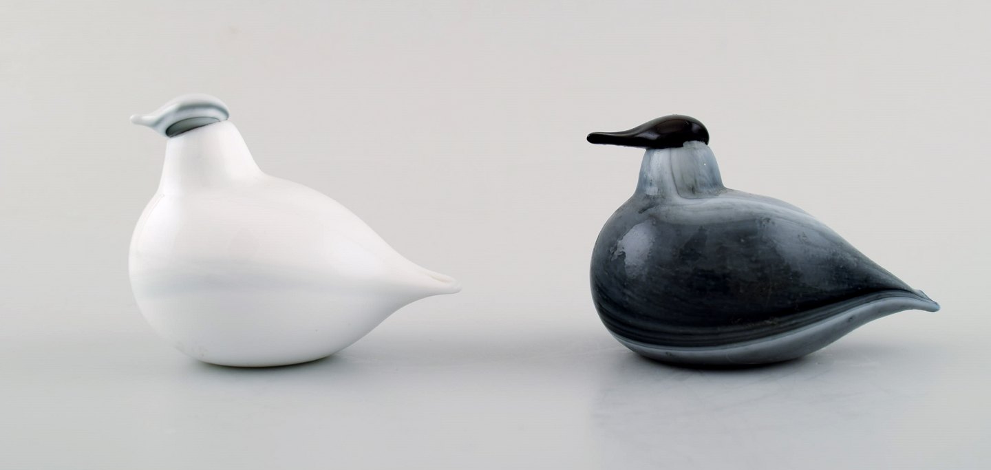 - Kunstglas fugle, Nuutajärvi Notsjö, Finsk design. * af Oiva Toikka.