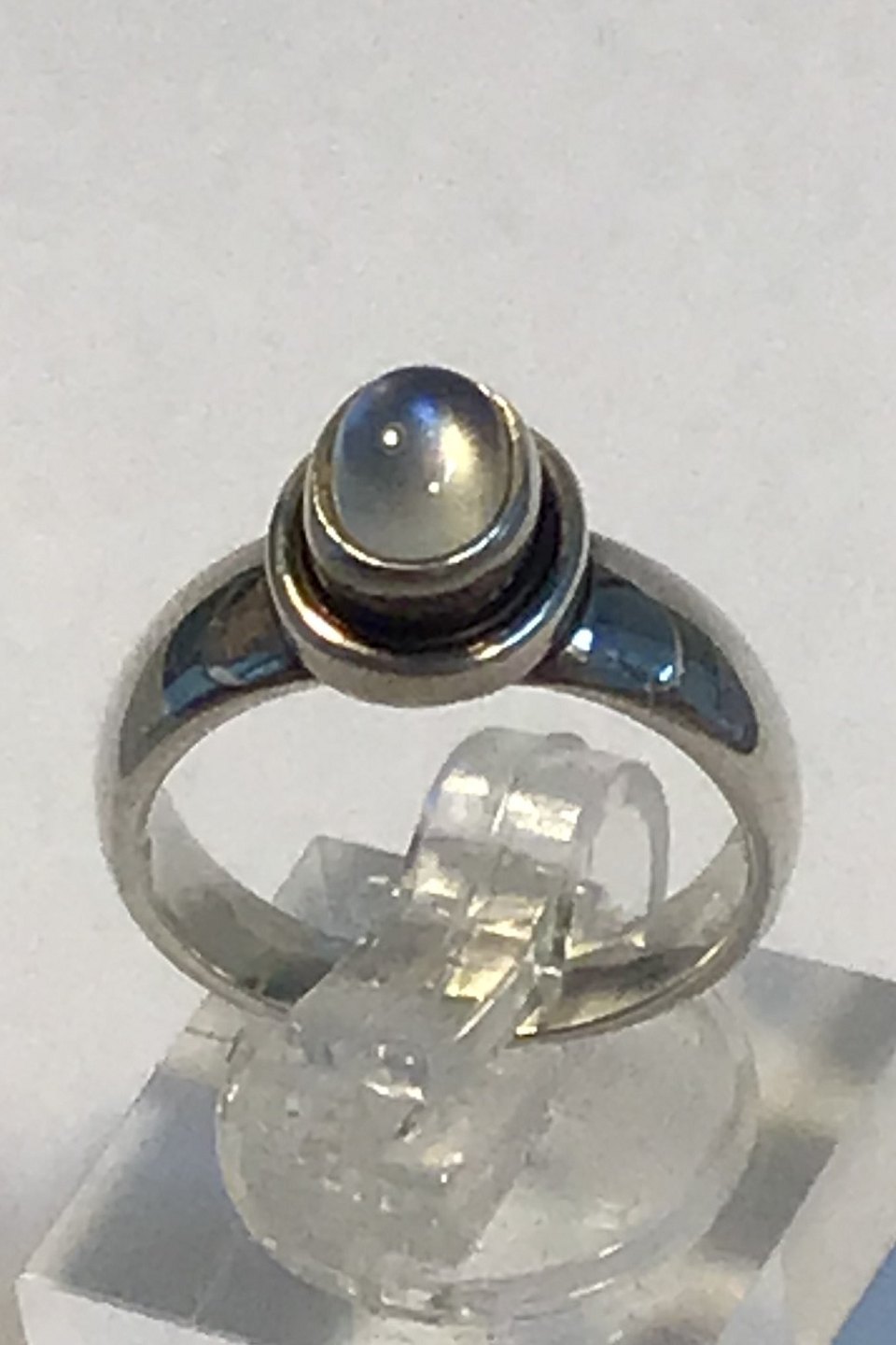 www.Antikvitet.net - Georg Jensen Sterling Sølv Ring No 46C Månesten