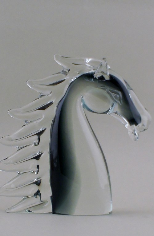 Ronneby, Swedish art glass in the form of a horse.
