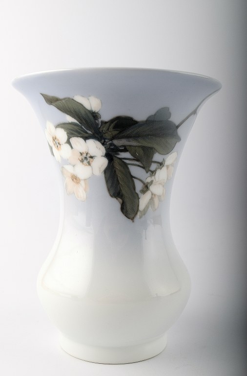 Royal Copenhagen Art Nouveau vase, decorated with flowers.