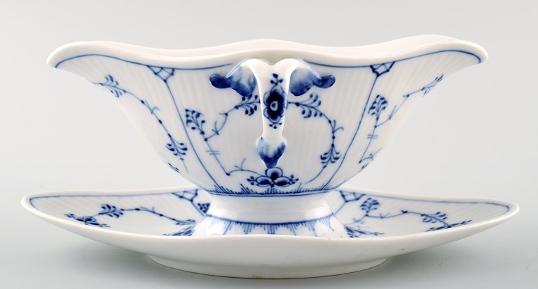 Royal Copenhagen Blue Fluted sauceboat no. 1/202.
