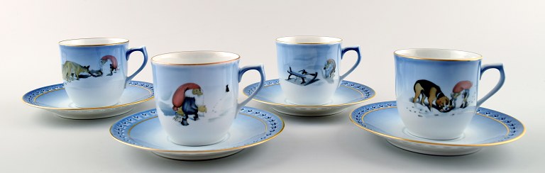 B&G (Bing & Grondahl) 4 p. coffee service, Christmas Service by Harald Wiberg.