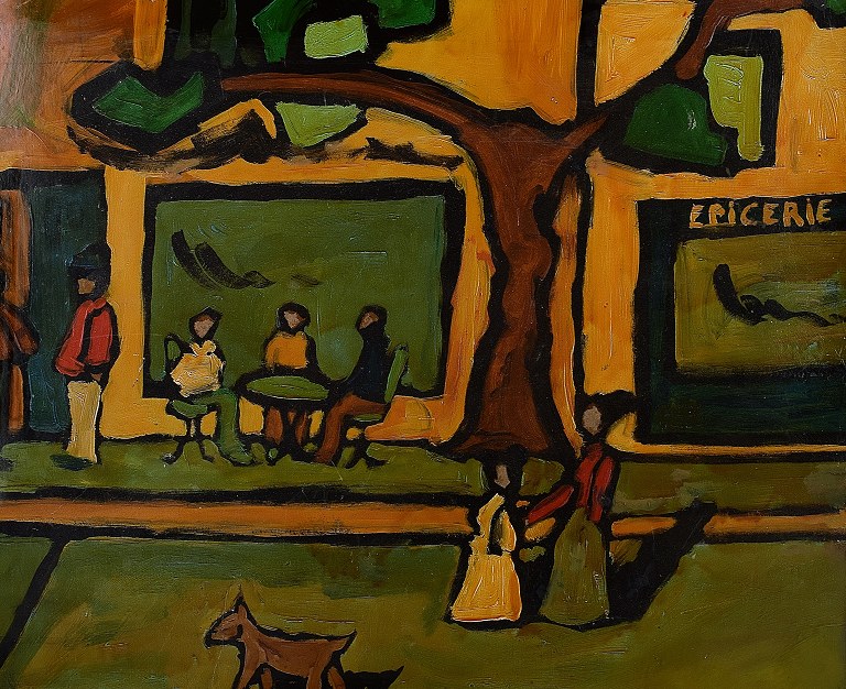 Unknown French artist, app. 1920. Café scenery.
