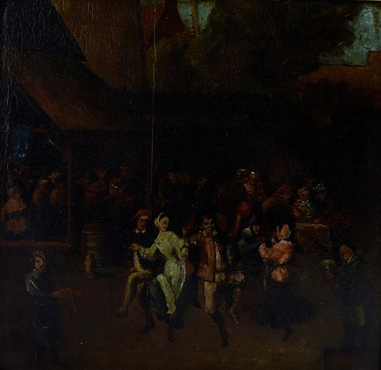 Ubekendt Old master, 17-1800 tallet. Dansescene. 
