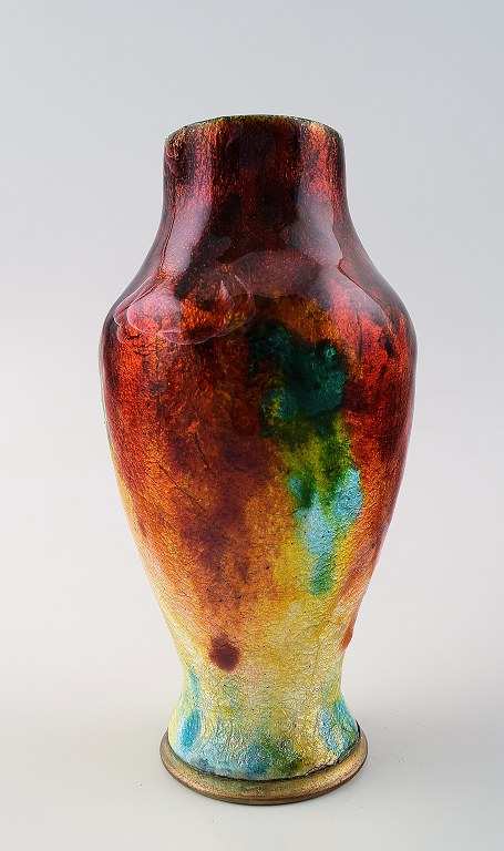 Art nouveau Limoges vase, Fauré-Marty, Frankrig.
