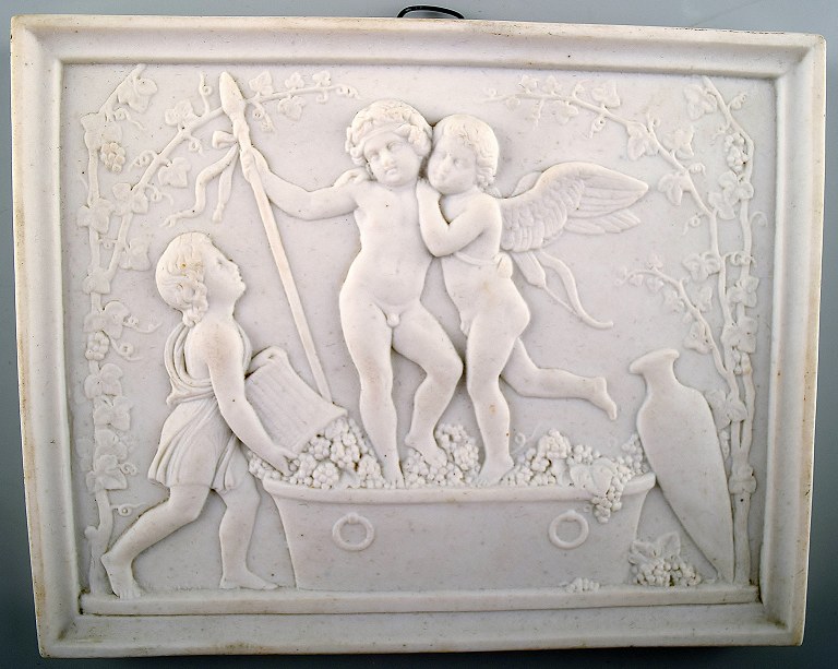 Royal Copenhagen biscuit plaque after Thorvaldsen.