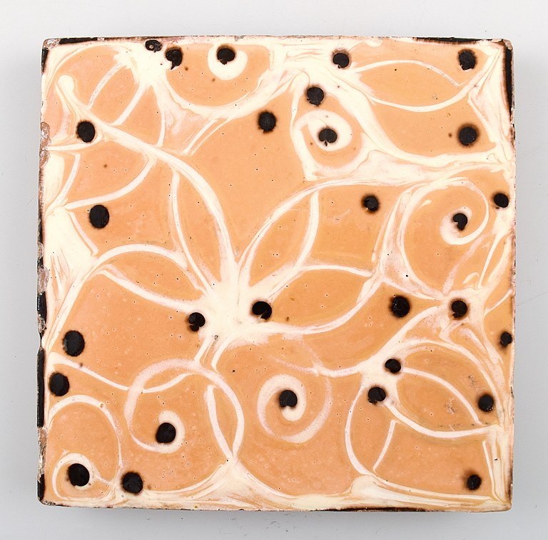 Kähler, Denmark, glazed stoneware tile, 30 / 40s.
