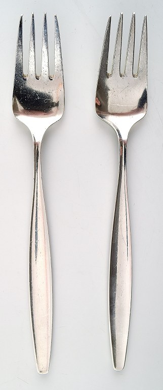 Georg Jensen Sterling Silver Cypress  12 pcs. lunch fork.
