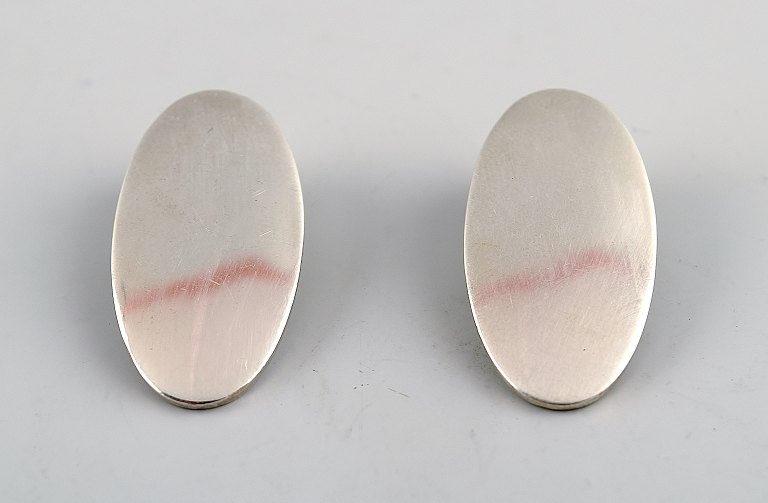 N.E.From, Denmark, sterling silver, a pair of ear clips.
