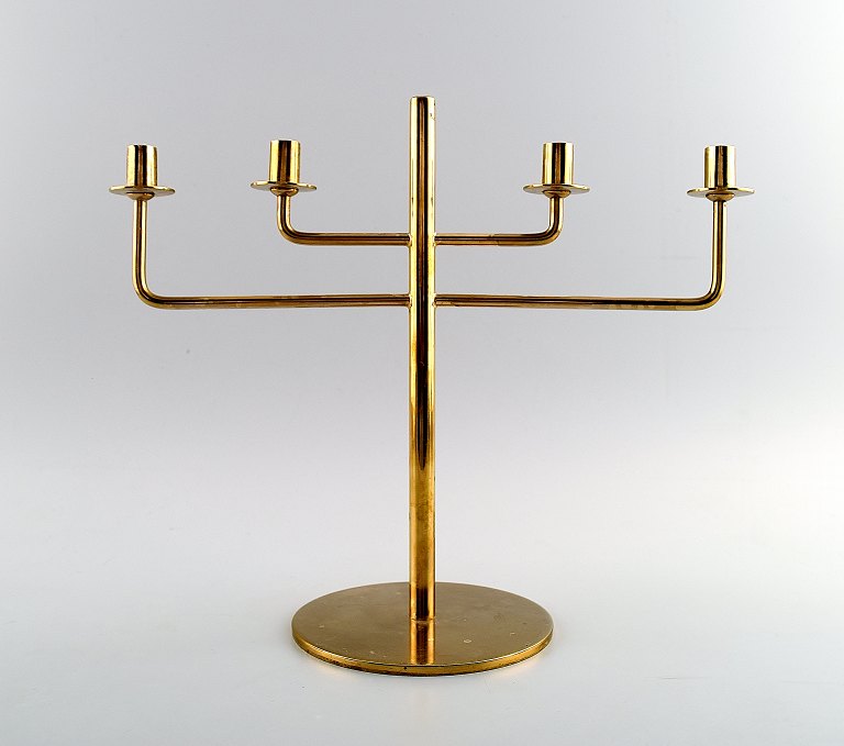 Hans Agne Jakobsson, Markaryd, Sweden, candlestick in brass.
Swedish design, 1960s.