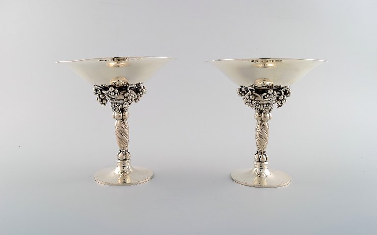 Georg Jensen Sterling Silver, a pair of Grape Bowls # 263A.
