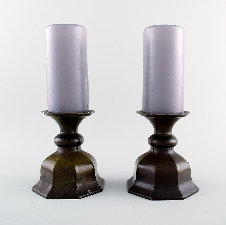 Just Andersen art deco disco metal candlesticks.
