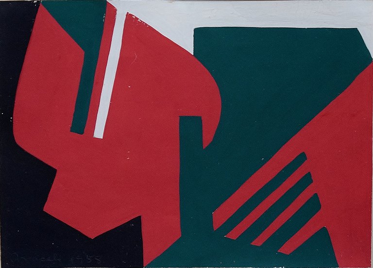 ARACELI GILBERT (f. 1913, d. 1993) Ecuador.
Konkret komposition, 1958.