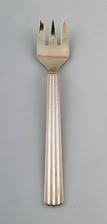 3 stk. Georg Jensen Sterling Silver Bernadotte cake fork # 043.
